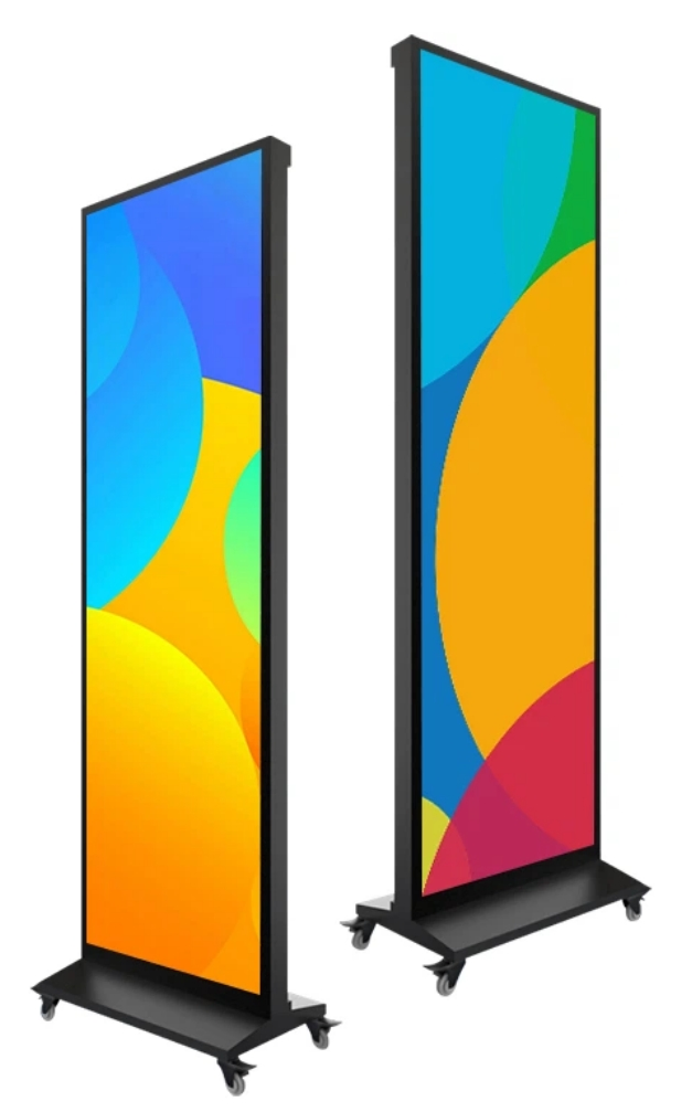 Commercial Indoor Gob P1.5 P1.8 P2 P2.5 P3 Floor Stand Portable Screen Poster Full Color LED Digital Display for Advertising