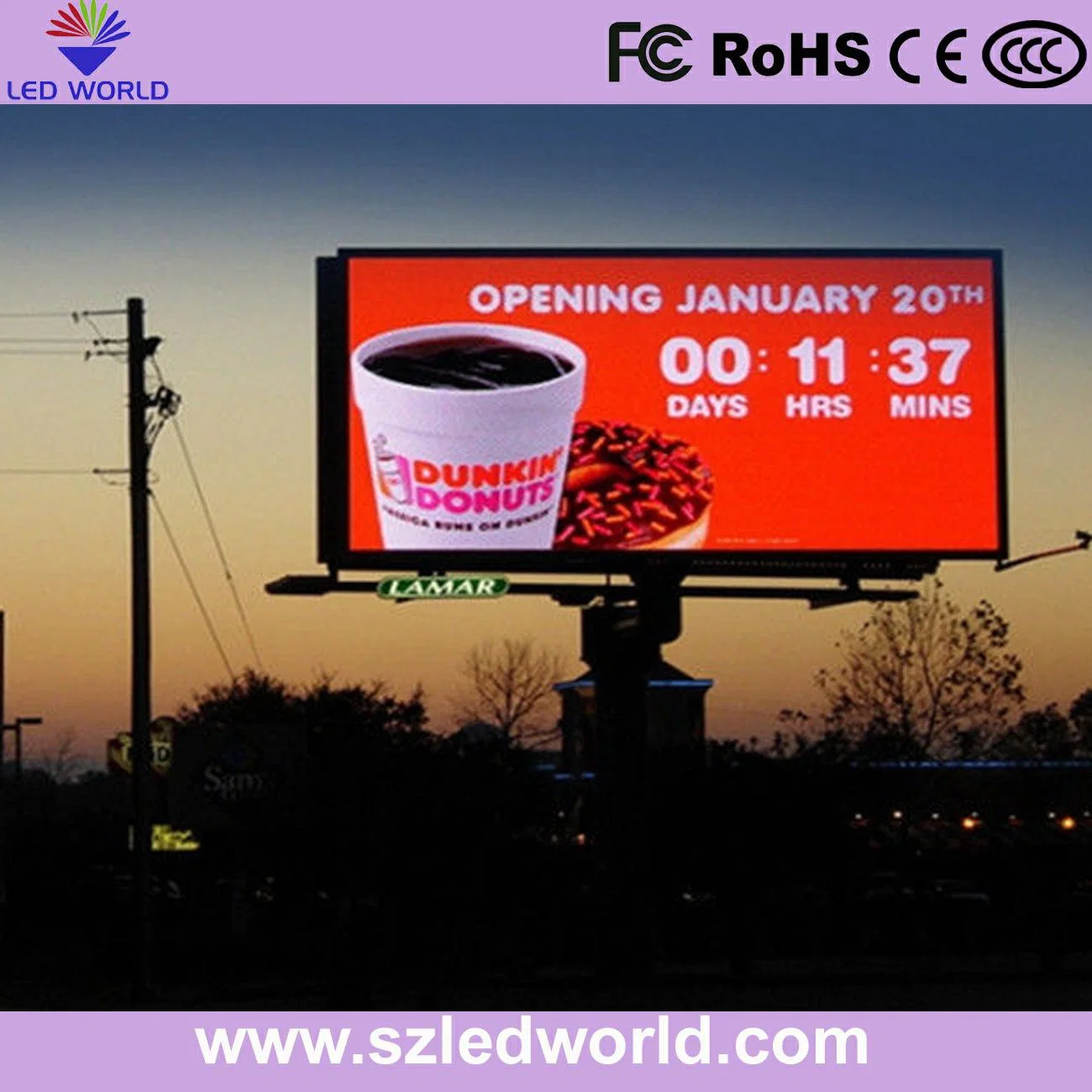 Digital Outdoor Indoor Advertising Full Color LED Display Screen Sign Video Wall Electronic Signage Poster Vehicle Pole 3D Billboard Price P10/P8/P6/P5/P4/P3/P2