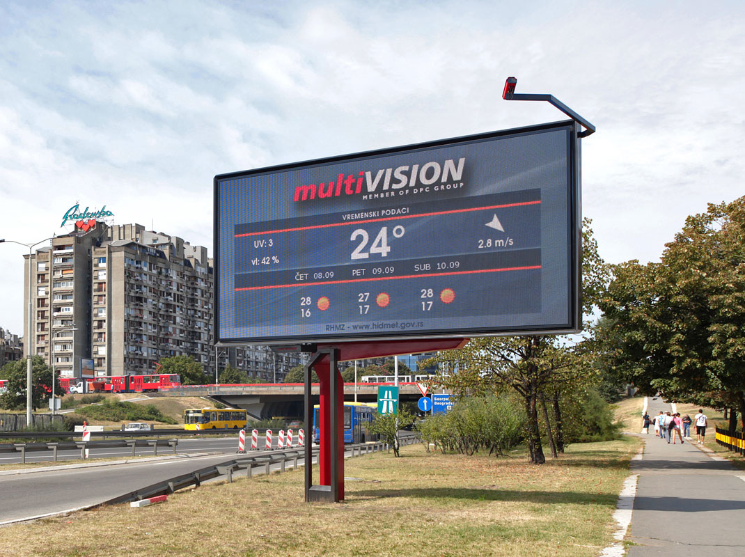 P5 High Brightness Outdoor Waterproof Iron Cabinet Front and Rear Maintenance LED Display Digital Billboard Screen