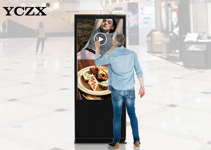 43 Inch Floor Standing Digital Signage Kiosk Touch Screen LED Display