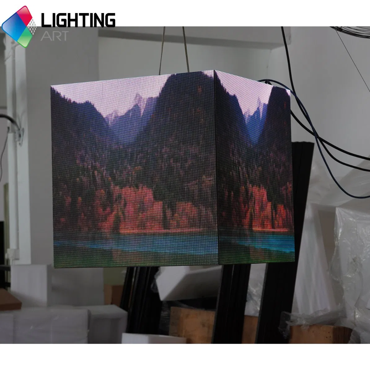 P2.5 HD Indoor Outdoor LED Cube Screen Magic Box Display Video Advertising Logo Sign Digital Signage