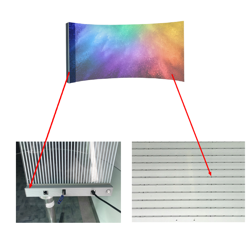 Flexible Transparent LED Film Display TV Screen for Railway Station Glass Window