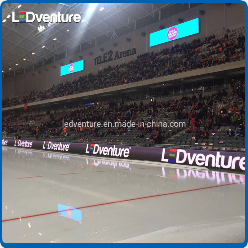 P6 Indoor Sports Electronic Scoreboard Stadium Curtain Advertising Perimeter LED Video 3D Cubes Giant Screen Text Display