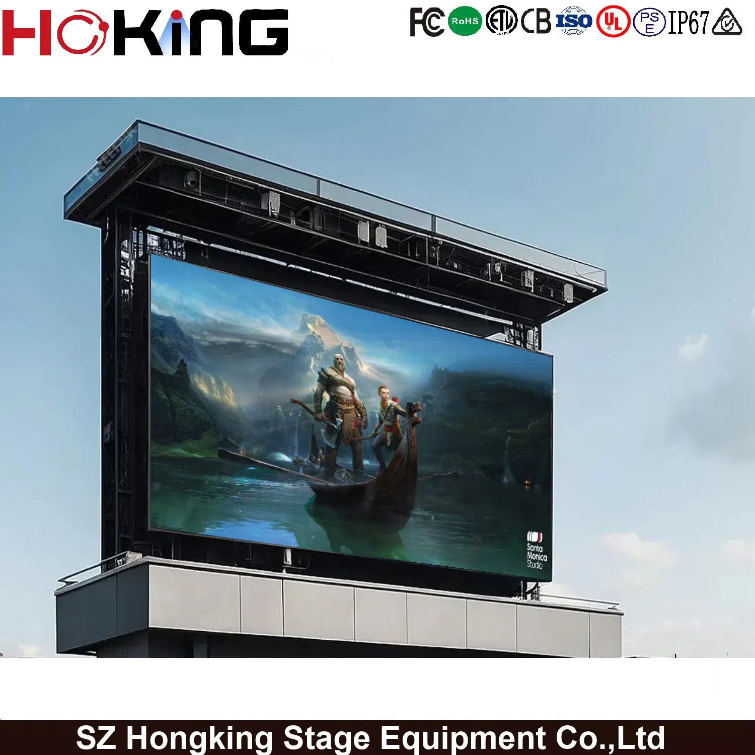 Outdoor Energy Saving High Brightness Waterproof Giant LED Billboard Screen