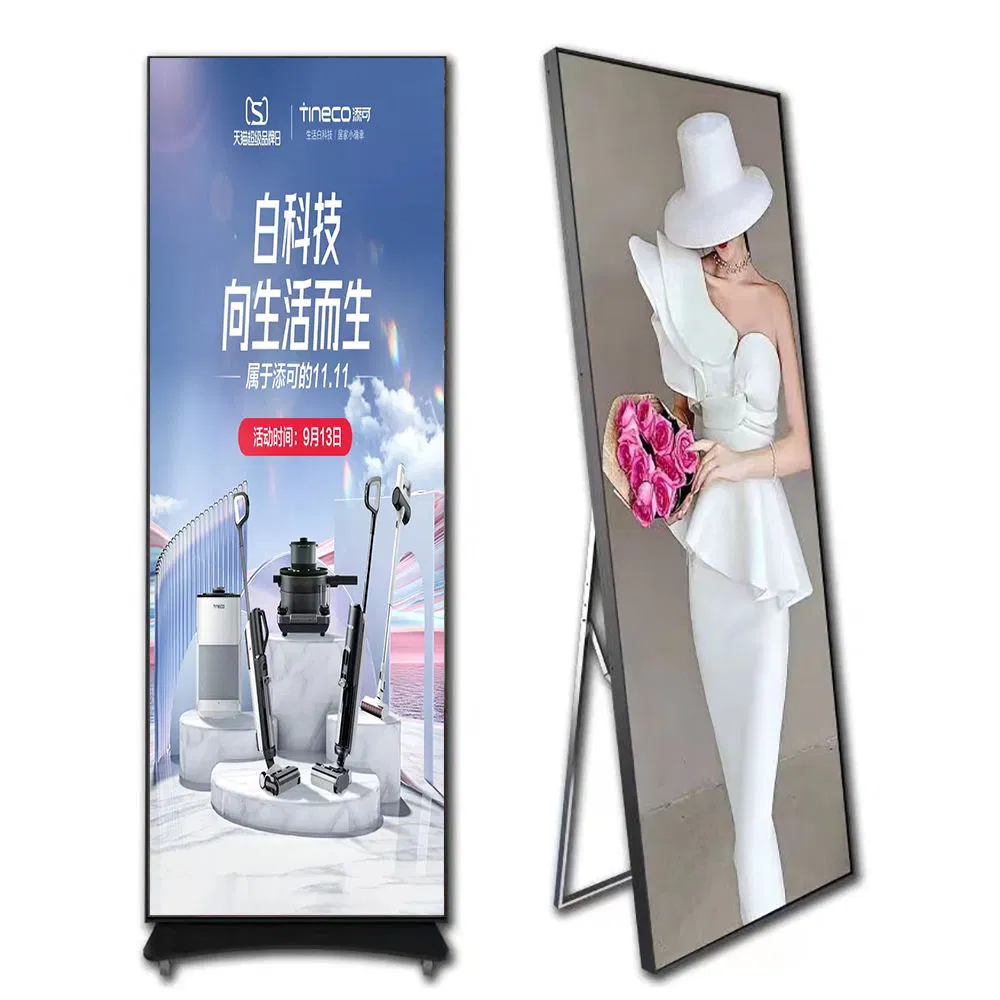 Indoor LED Advertising Screen P2 640*1920mm LED TV Display Screen Poster Machine LED Advertising Poster