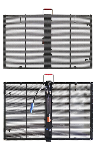 Indoor High Brightness High Transparancy P3.91-7.8 and P2.8-5.6 Curtain TV Glass Window LED Panels Mesh Display Transparent LED Screen for Shopping Mall