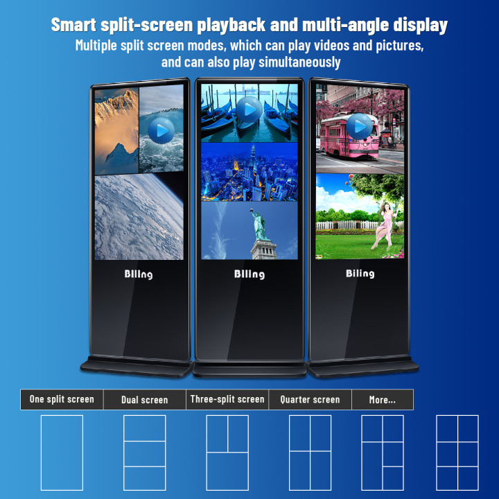 [Gold Supplier] Floor Stand Totem Vertical LED LCD Board Smart TV Machine 42 43 Inch Price Advertising Display Interactive Touch Screen Digital Signage Kiosk