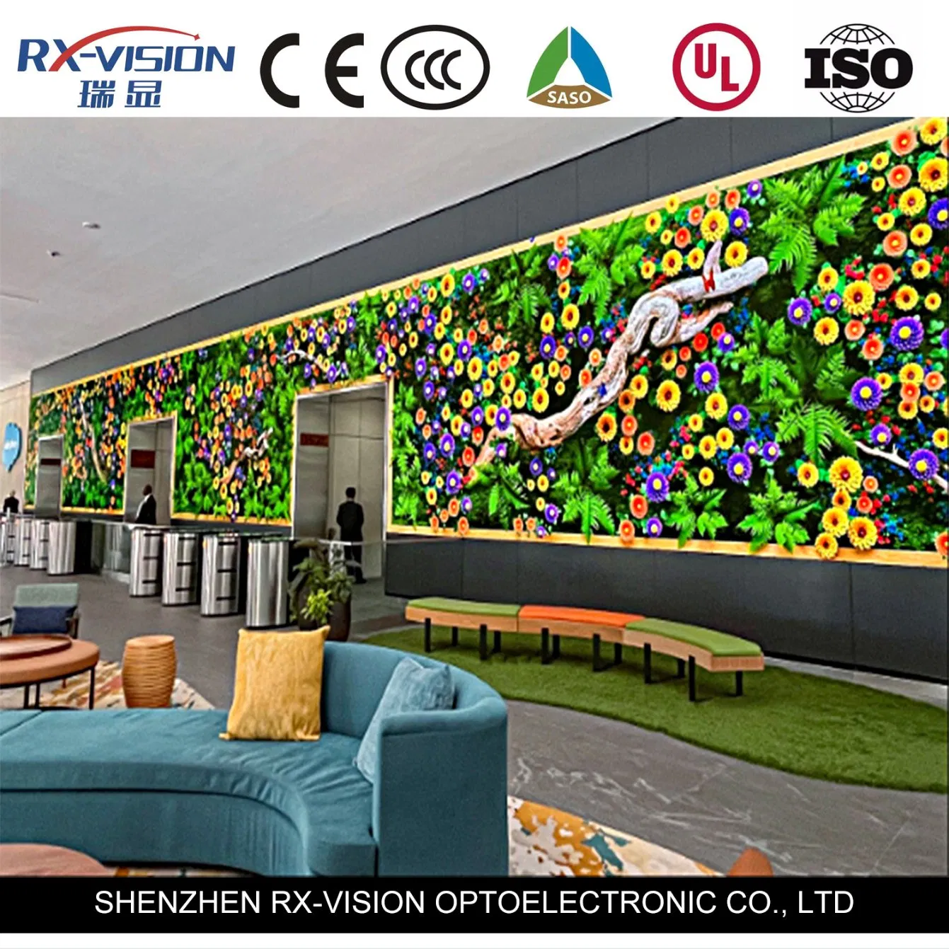 Custom Price Indoor Small Pitch SMD Fixed P1.56 Display Video Wall LED Screen on Sale
