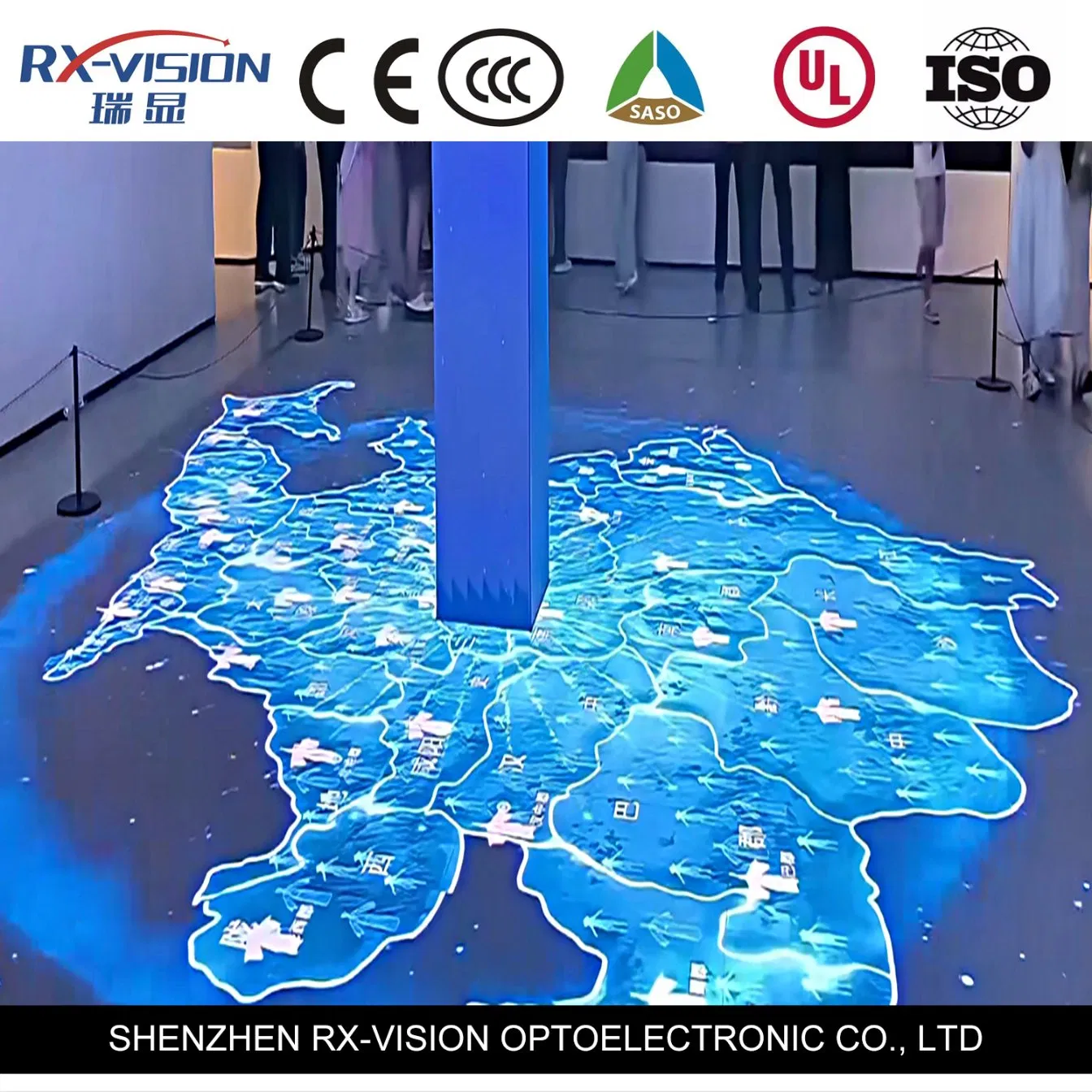 Full-Color Interactive P3.91 Floor Tile LED Display Screen for Dance Game Video Stage Platform