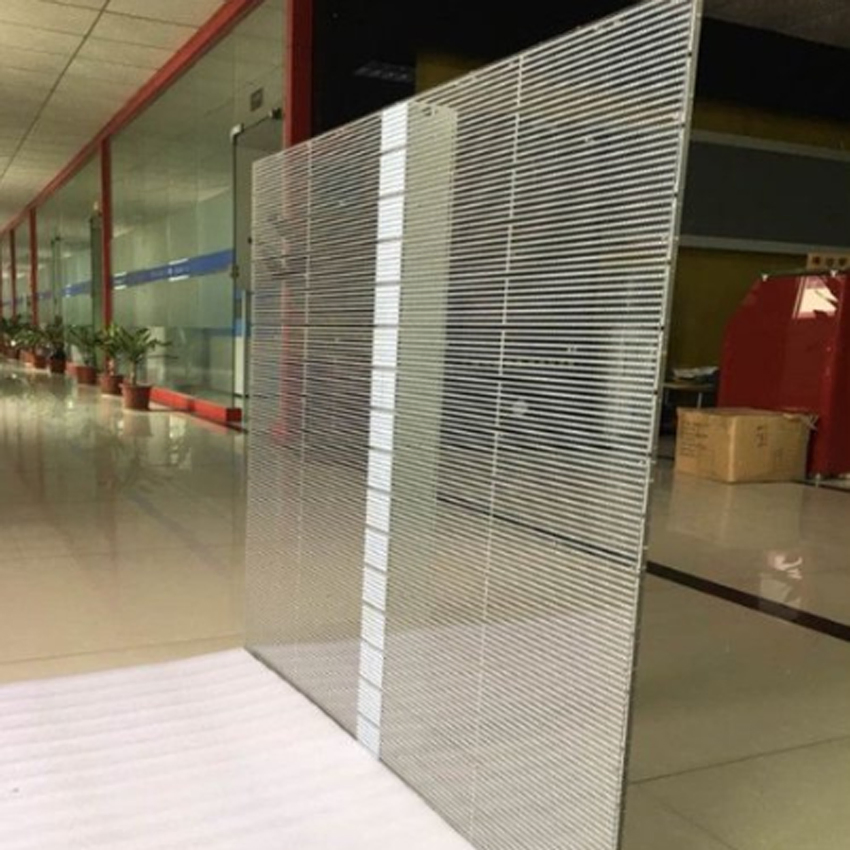 Commercial Transparent LED Display Indoor P3.91-7.82mm Transparent Glass LED Screen