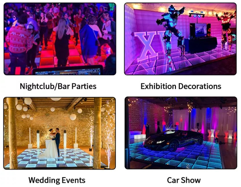 P3.9 P6.2 Indoor Waterproof Tile LED Screen Dance Floor Interactive LED Display