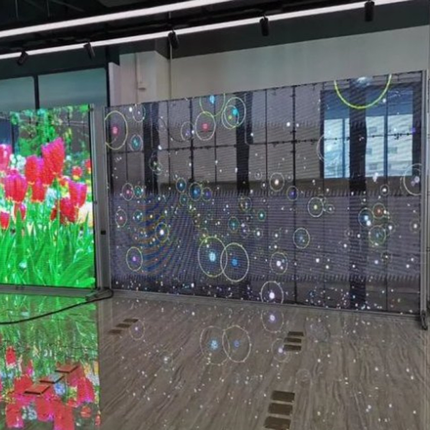 Ultra Thin Transparent LED Display Flexible Transparent LED Video Wall for Shopping Mall Film Glass