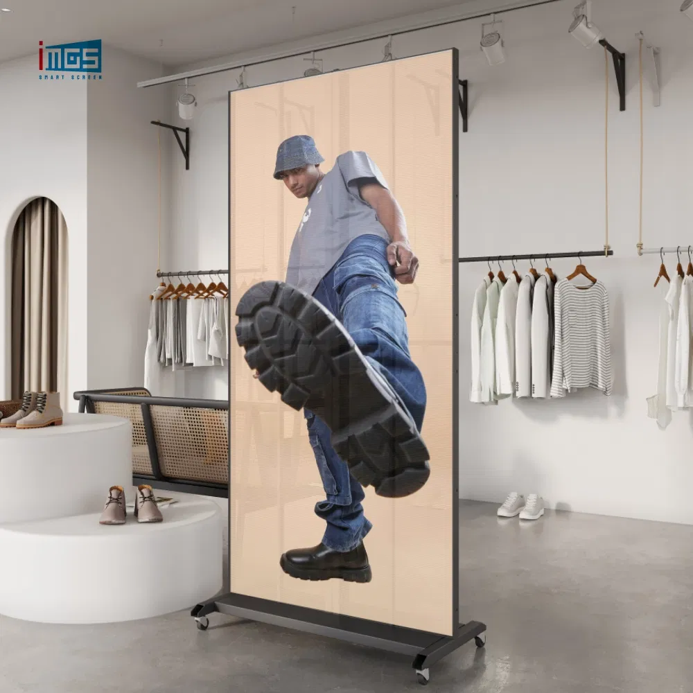 3D Transparent Wall LED Film for Glass Screen Ad Player LED Screen