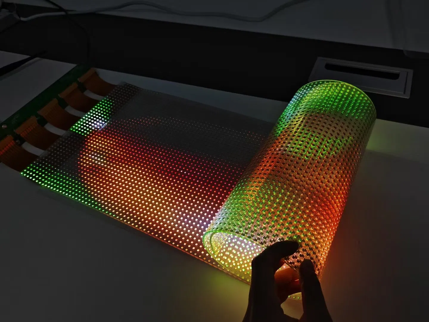 Flexible Transparent LED Display Adhesive Large Stage Curtain Film Panel Ecran Pantalla Glasses Display