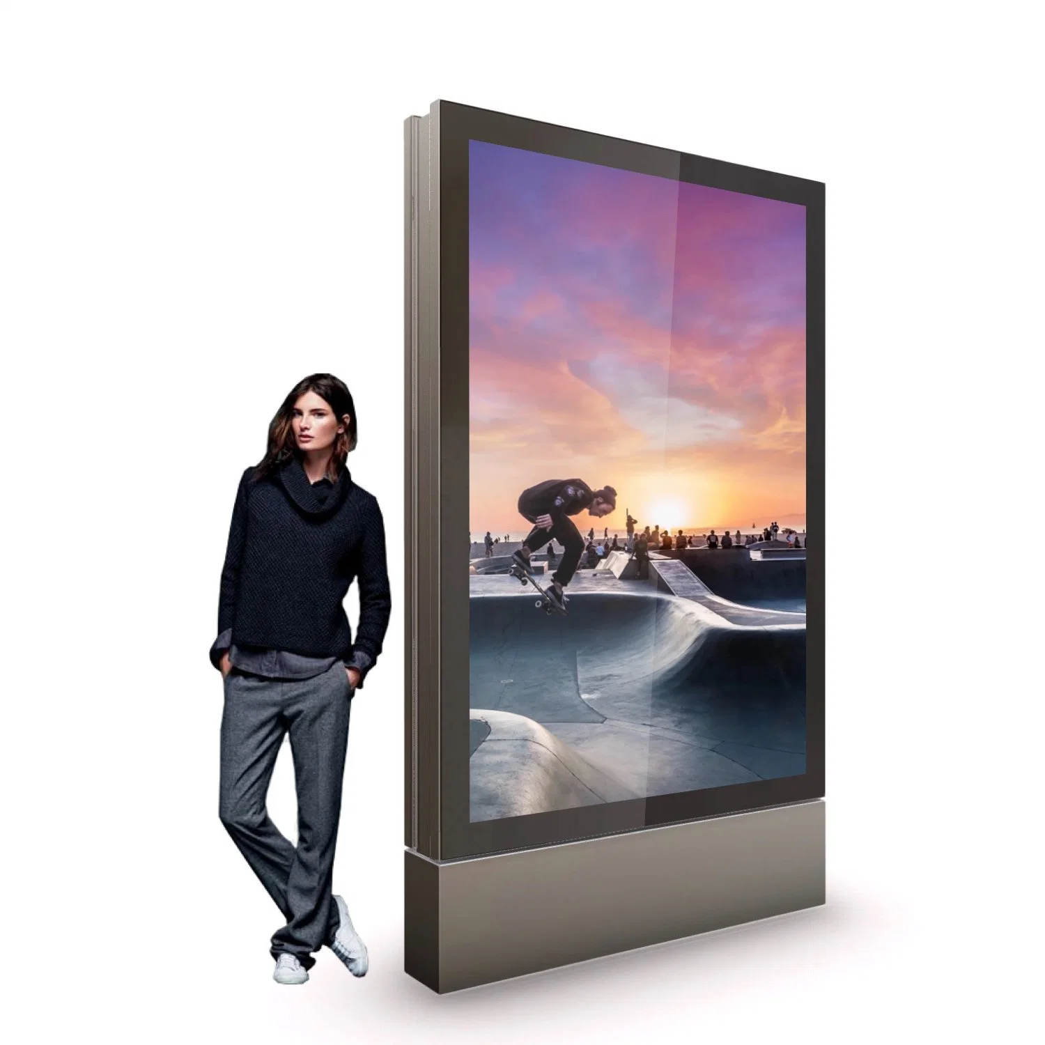 5500 Nits Floor Stand P3 Outdoor LED Totem Display for City Square