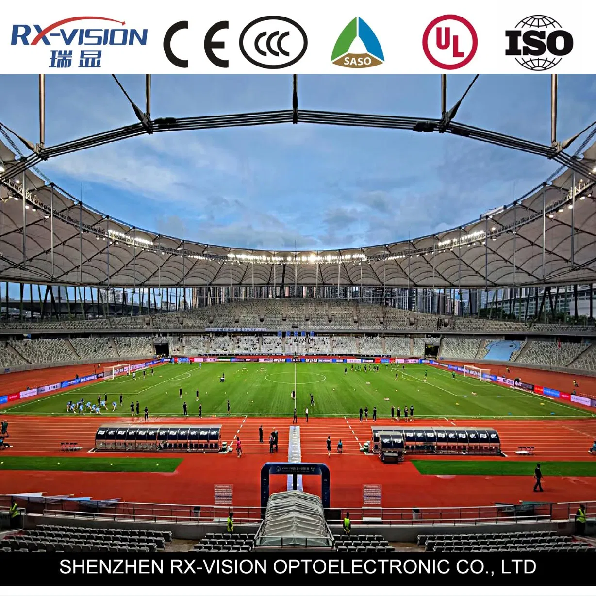 Outdoor Waterproof P6.25 Football Stadium Perimeter LED Screen Signage Banner Board Panel Stadium LED Video Display