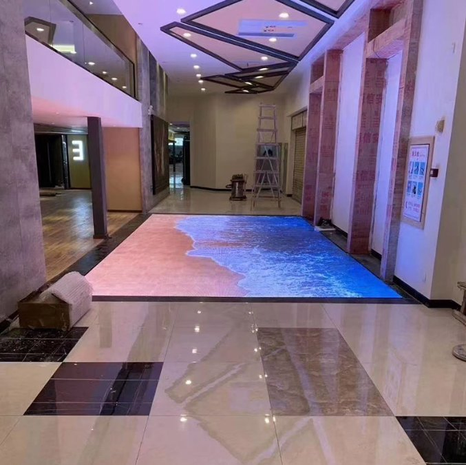 Indoor P4.81 Full-Color Display Interactive Ground Screen Waterproof and Moisture-Proof LED Floor Tile Screen