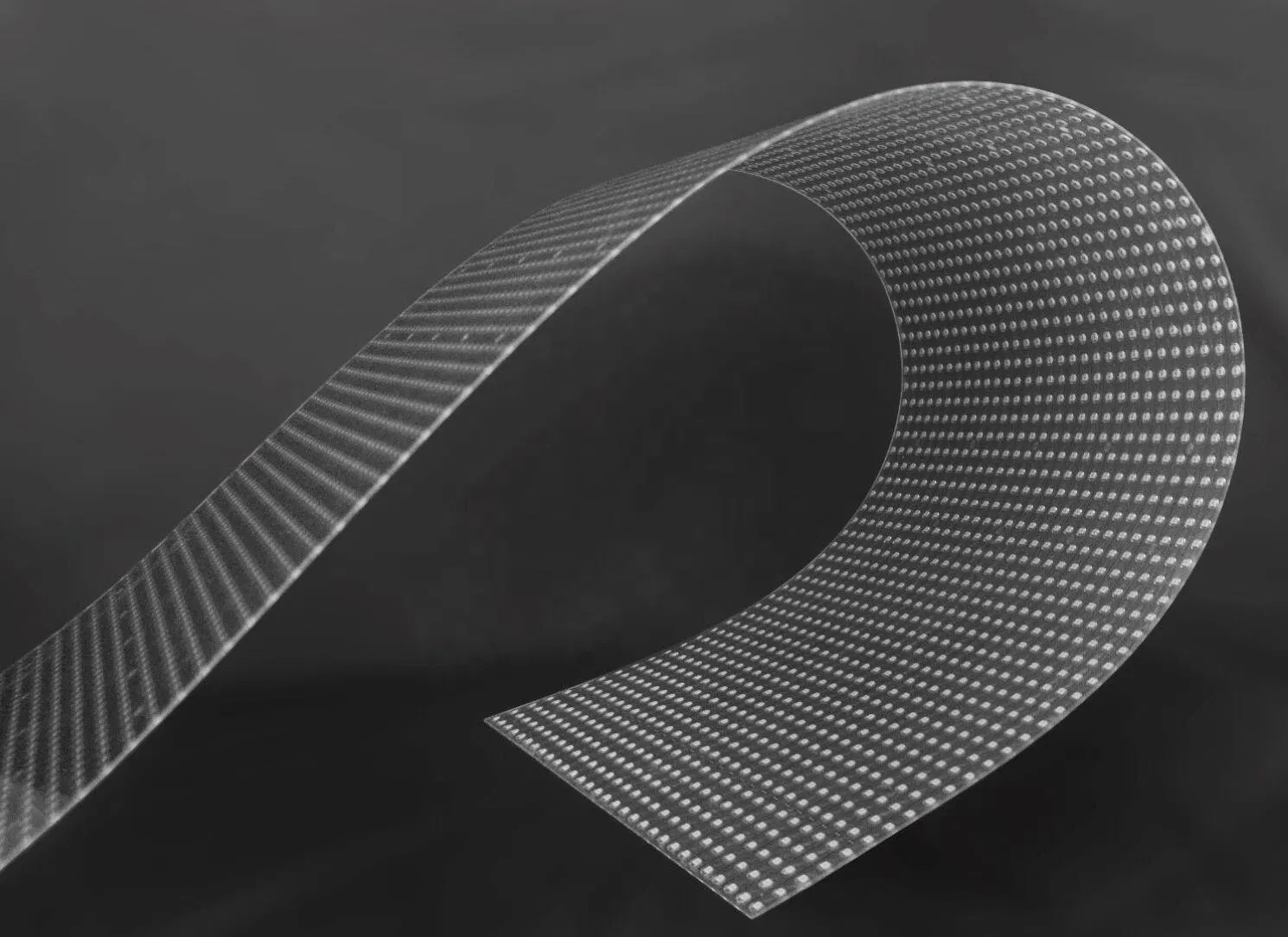 Invisible PCB Glass Surface Self Adhesive Transparent LED Film Display for Video Playing