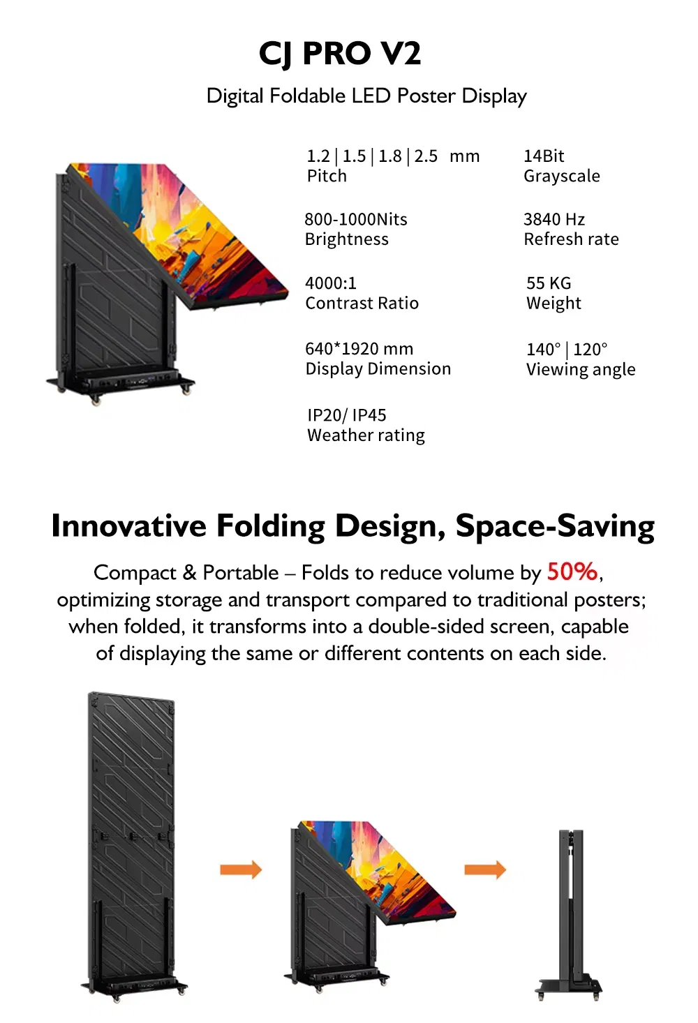 Foldable Digital Visual Display