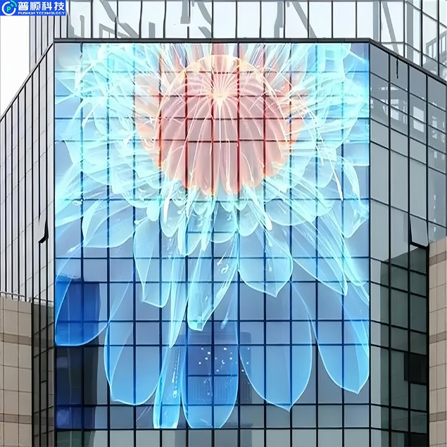 Pushunled Transparent LED Display Flexible 3D Crystal Film Screen