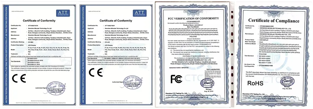 Certification Images