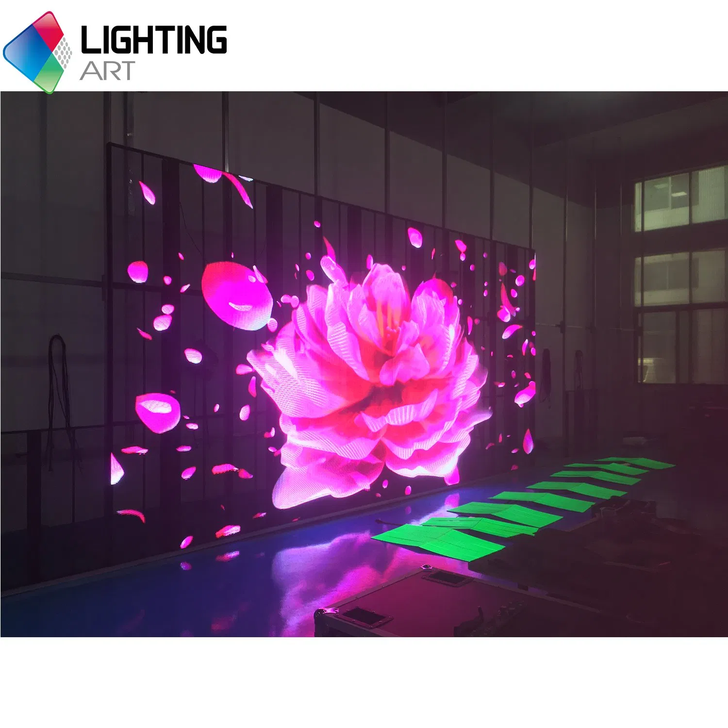 P16.67mm Full Color HD Fixed Transparent Glass LED Display/Outdoor Advertising Panel Screen Price/Large Video Wall