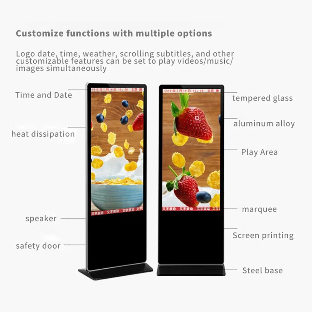 43 Inch Touch Screen Advertising Display Indoor Digital Signage LED Screen