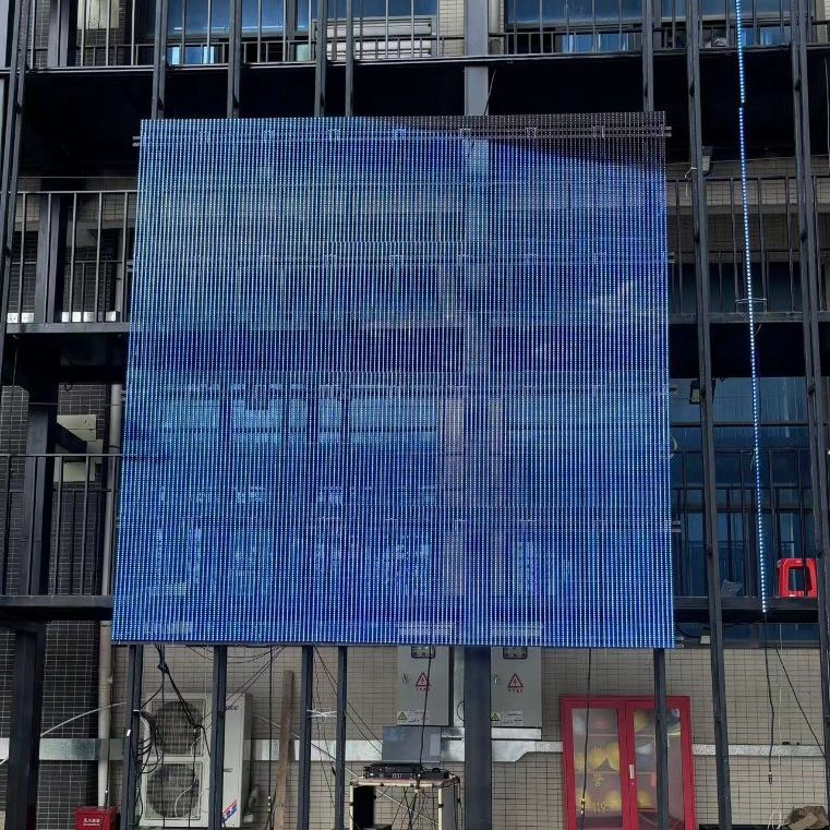 P16.67mm Full Color HD Fixed Transparent Glass LED Display/Outdoor Advertising Panel Screen Price/Large Video Wall