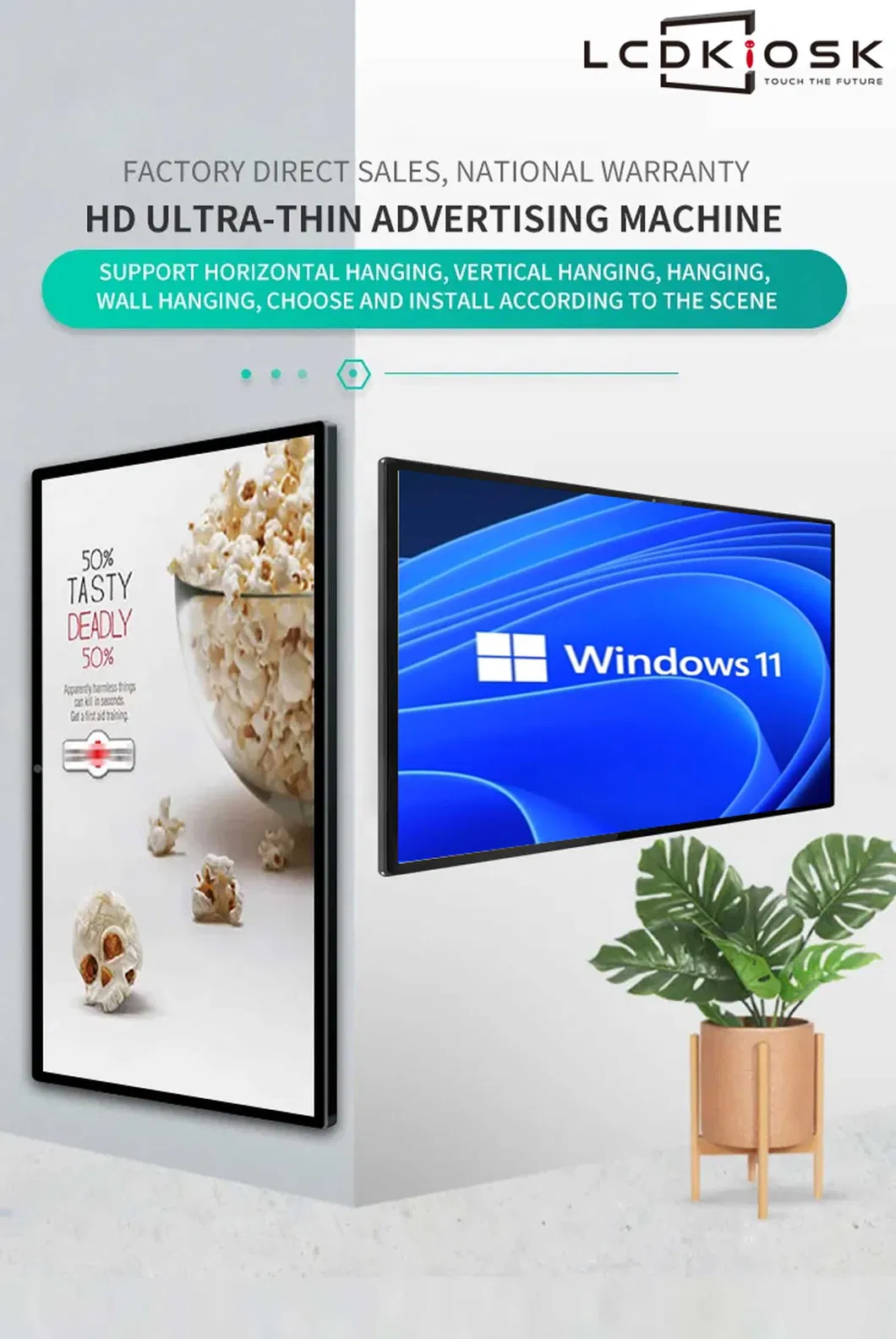 Ultra Thin Wall Mounted Digital Signage