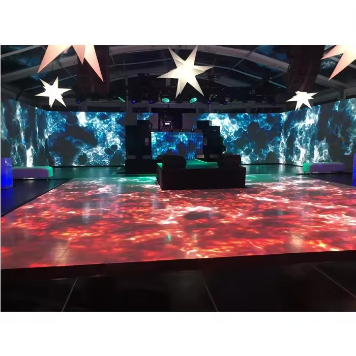 P2.976 Indoor Interactive Gravity Sensing Non-Slip LED Dance Floor Display Panel Mall Booth Floor Tile Video Wall