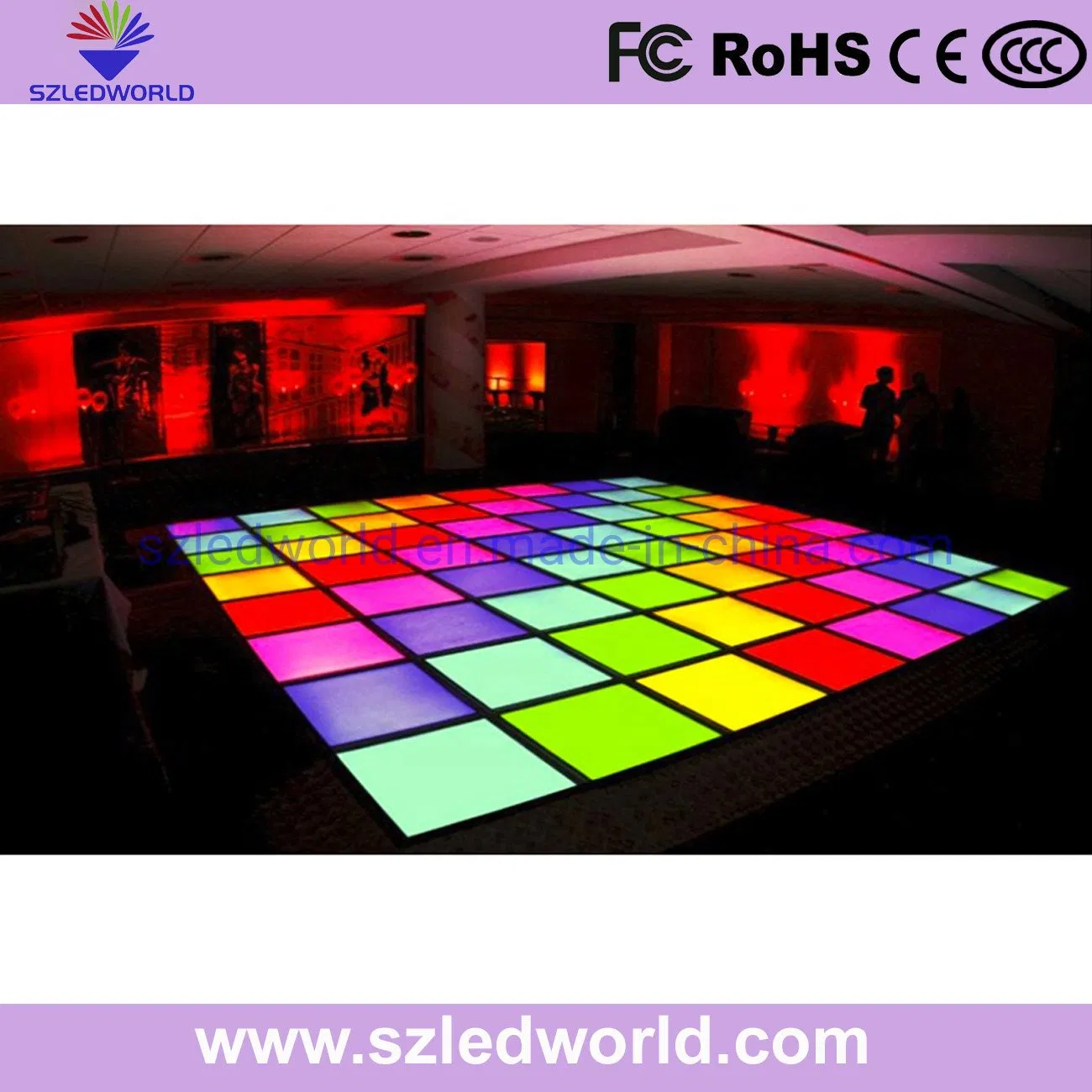 Anti-Glare IP65 Dance 3D Video Indoor P6.25 Interactive Floor Tile LED Display Screen