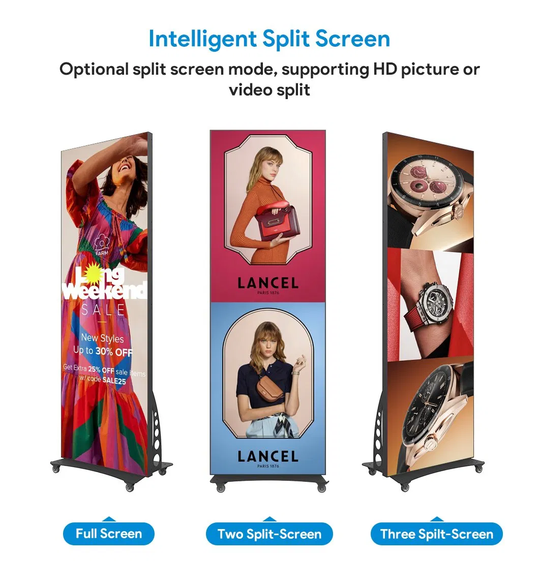 P2.0 Advertising Poster LED Display for Indoor/Outdoor Events and Retail