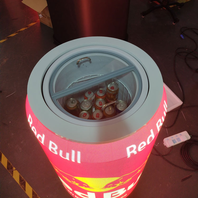 OEM Fridge Can Magnetic Flexible P1.86 P1.87 P2 Seamless Splicing Curved Panel Wall Video LED Screen Display