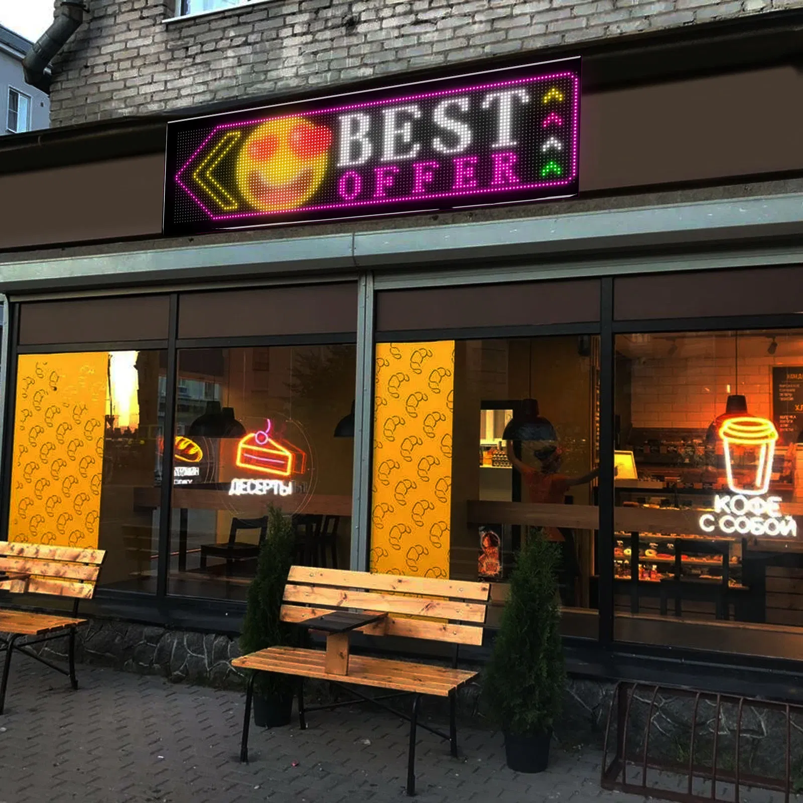 2870*294mm Glass Window Advertising LED Screen Flexible Transparent LED Soft Film Transparent LED Screen