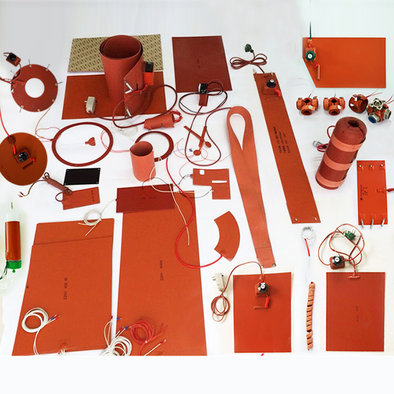 China Manufacture 12V 24V 110V 220V 230V Industrial Electric Pad Heating Element Flexible Silicone Heater