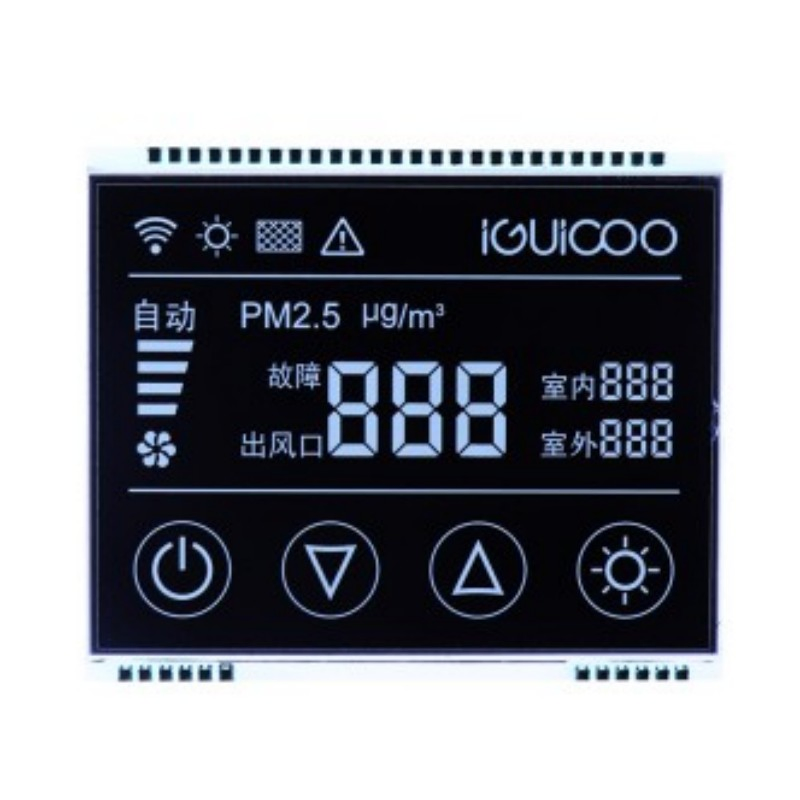 LCD Segment Display Monochrome 7seg Tn Module LED Backlight COB 8pin Industrial