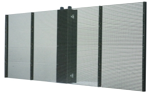 China Full Color HD Advertising Curtain Window Screen Panel P3.91-7.81 Transparent LED Display