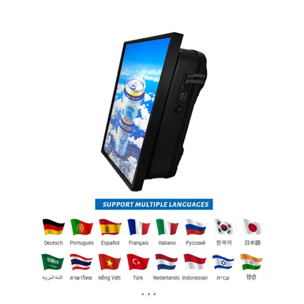 New 1000nit High Brightness Outdoor Video Advertising Machine Portable LCD/LED Screen Backpack Walking Digital Billboard for Shopping Mall City Center Promotion