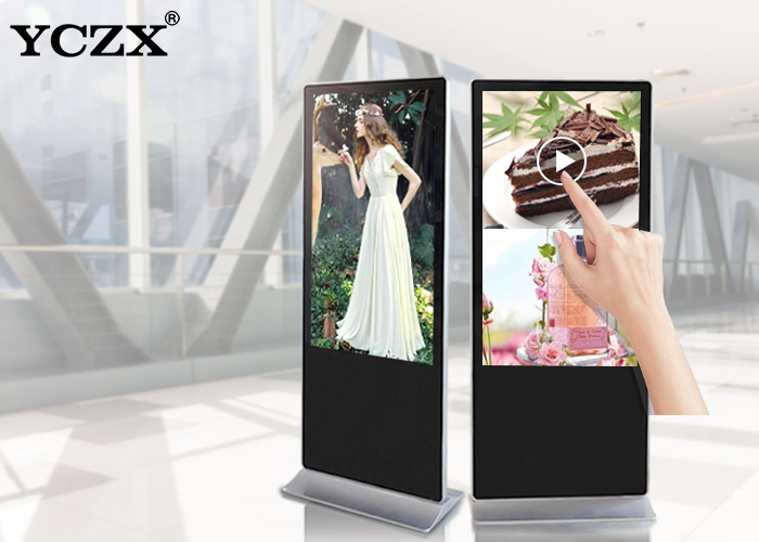 43 Inch Floor Standing Digital Signage Kiosk Touch Screen LED Display