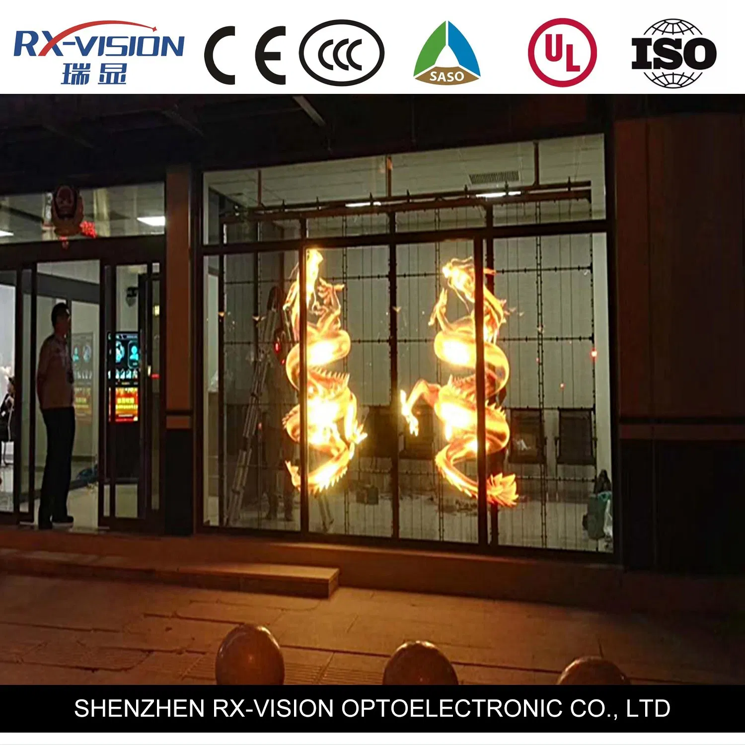 Commercial Indoor Advertising LED Display Video Wall P3.9 Transparent LED Screen Big Digital Signage