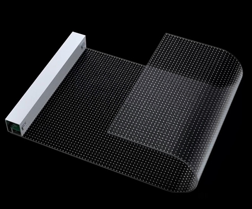 HD Full Color 85% Transparency Transparent LED Display Film for Glass Windows