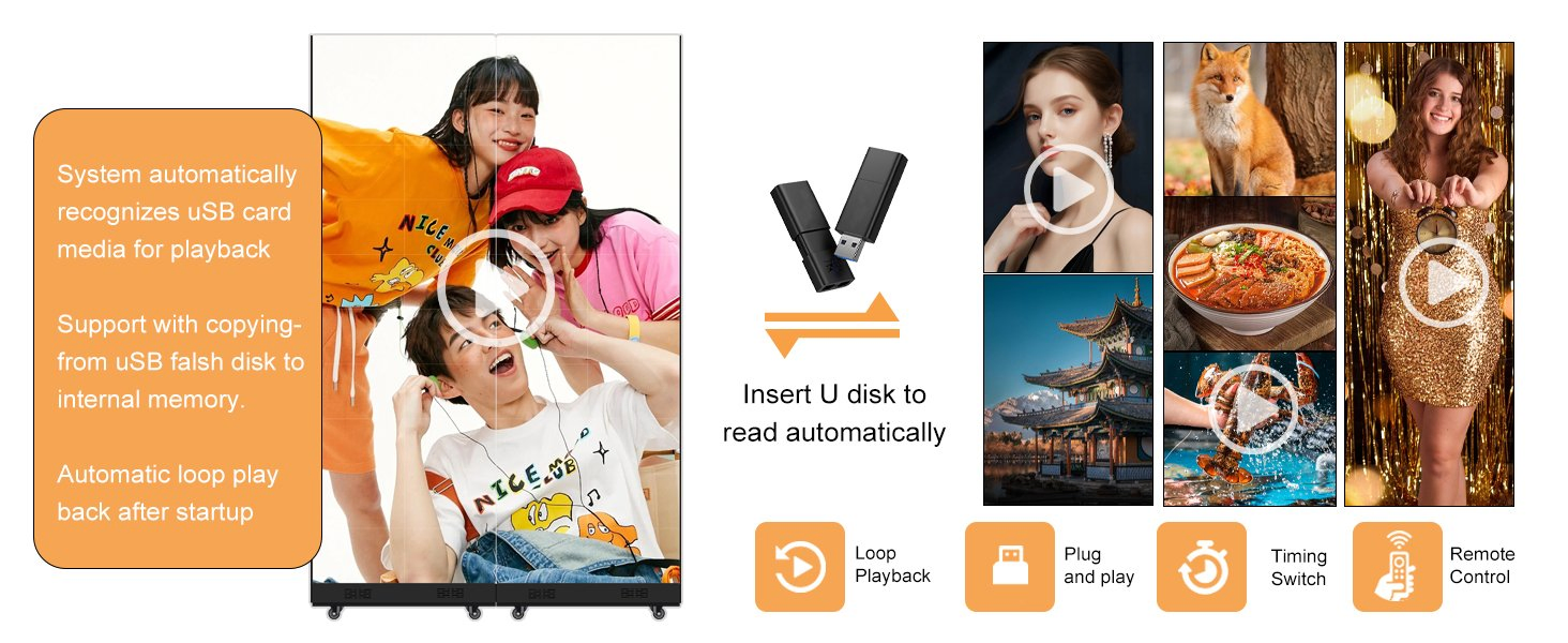 Full Color Floor Standing LED Display LED Advertising Poster Display