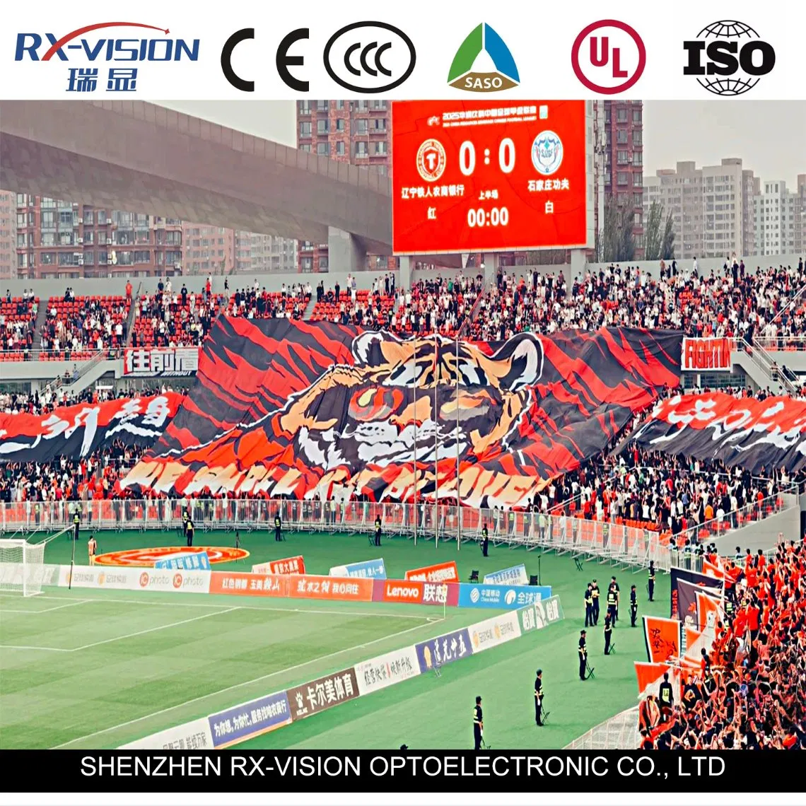 Outdoor Waterproof P6.25 Football Stadium Perimeter LED Screen Signage Banner Board Panel Stadium LED Video Display