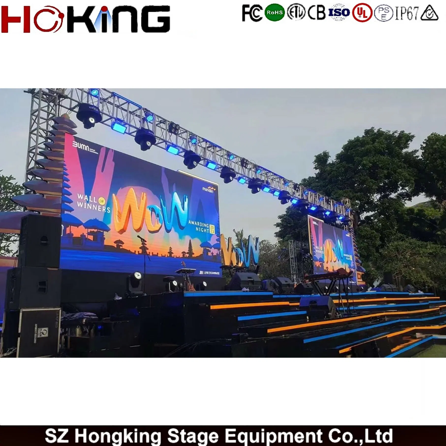 6500 Nits High Brightness COB P2 P2.6 P3 P3.9 Waterproof Outdoor Rental LED Video Wall Display Screen Panel