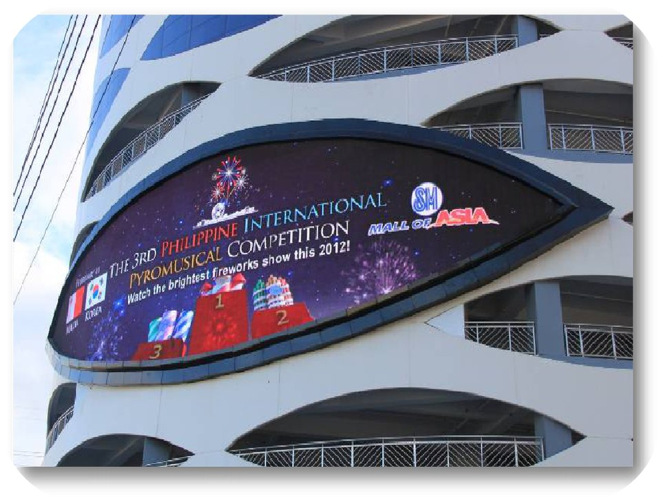 960*960mm Full Color Outdoor Waterproof LED Curved Screen Display