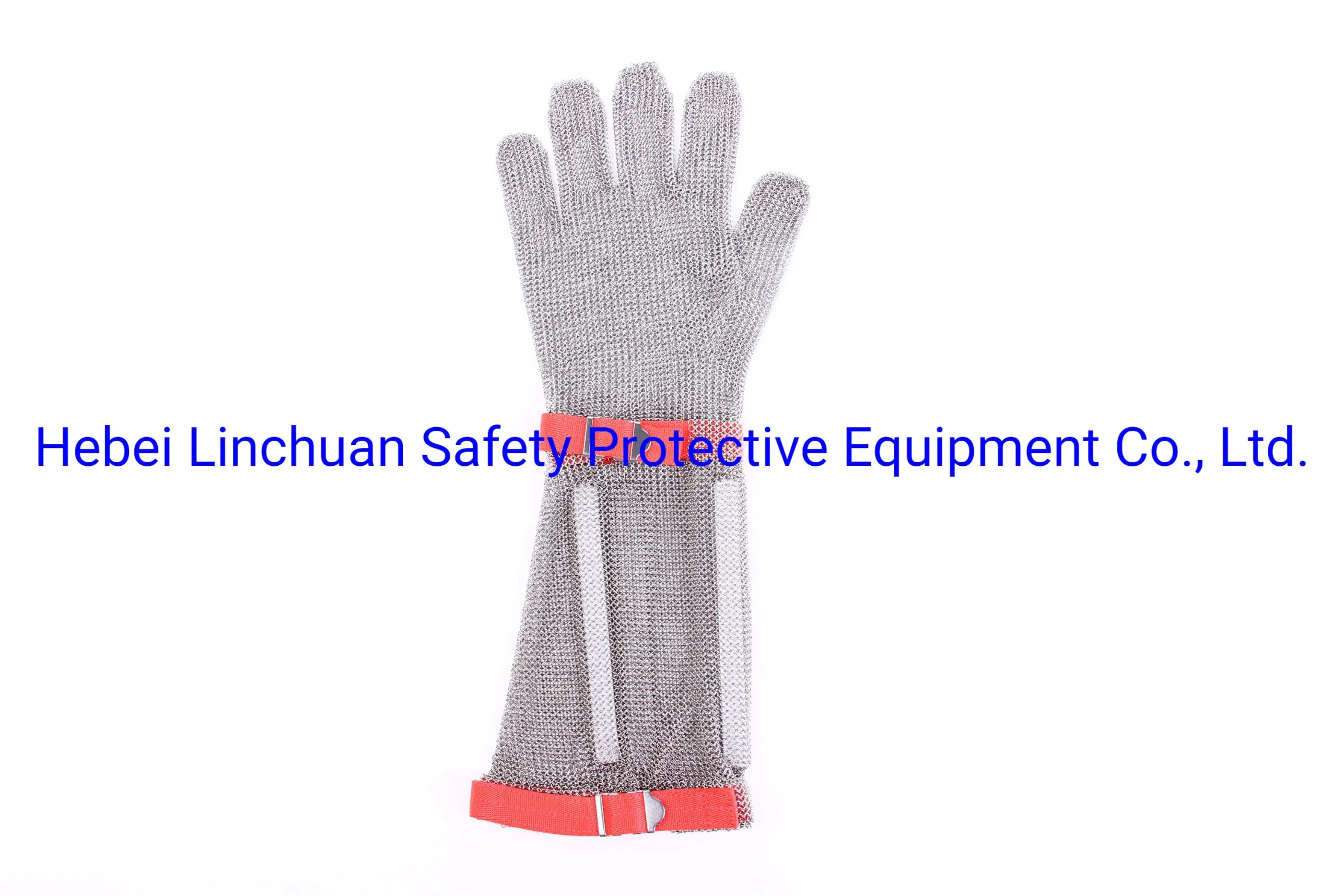 19cm 22cm Long Cuff Stainless Steel Metal Mesh Glove Stainless Steel Cut Resistant Ring Mesh Metal Safety Working Protective Glove for Work
