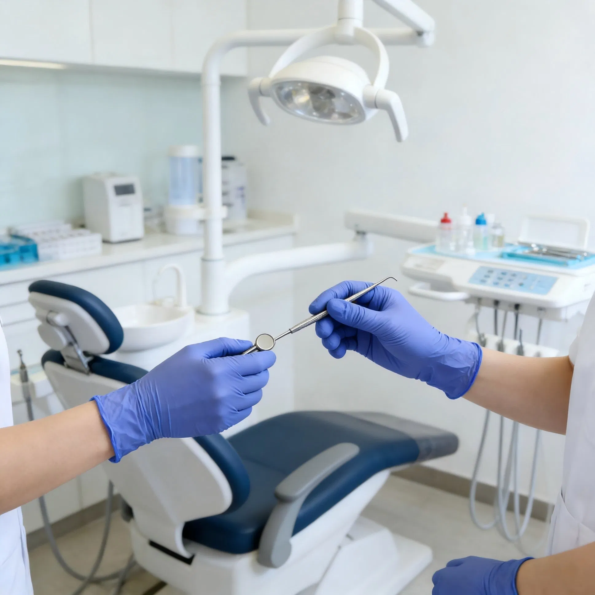 Purple / Violet Blue, Disposable Nitrile Gloves, Powder Free, Latex Free, Exam Grade, Non-Sterile, Food Safe, 100 Count