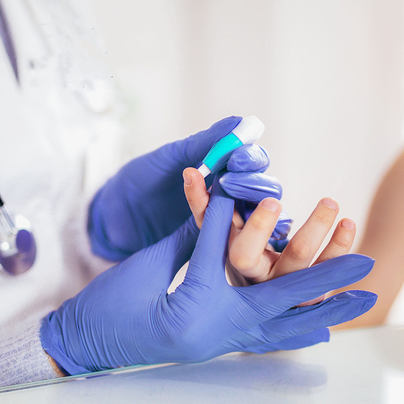 Purple/Blue Color Nitrile Gloves Industrial Chemical Examination Gloves Hand Protective Rubber Gloves