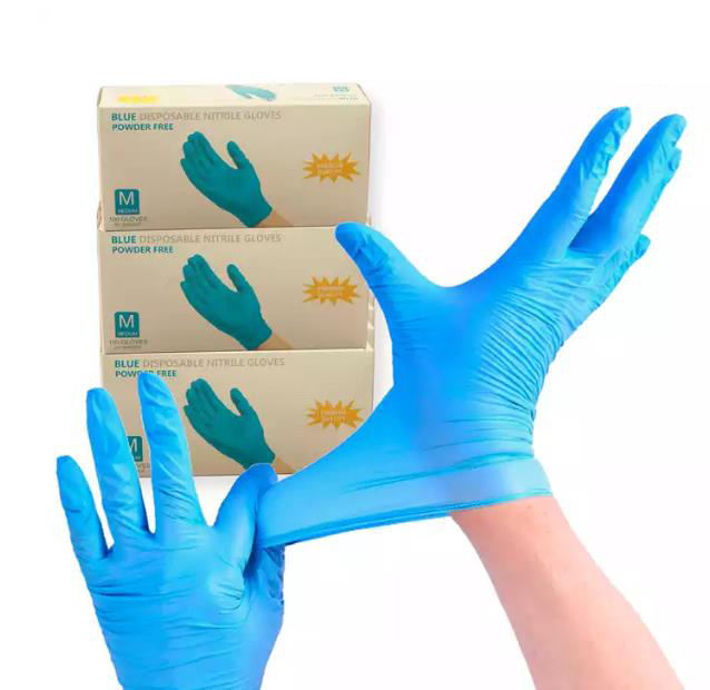Industrial Disposable Nitrile Gloves - Chemical-Resistant, Powder-Free &amp; Latex-Free for Lab/Mechanic/Workshop Daily-Use Finger-Length Disposable Nitrile Gloves