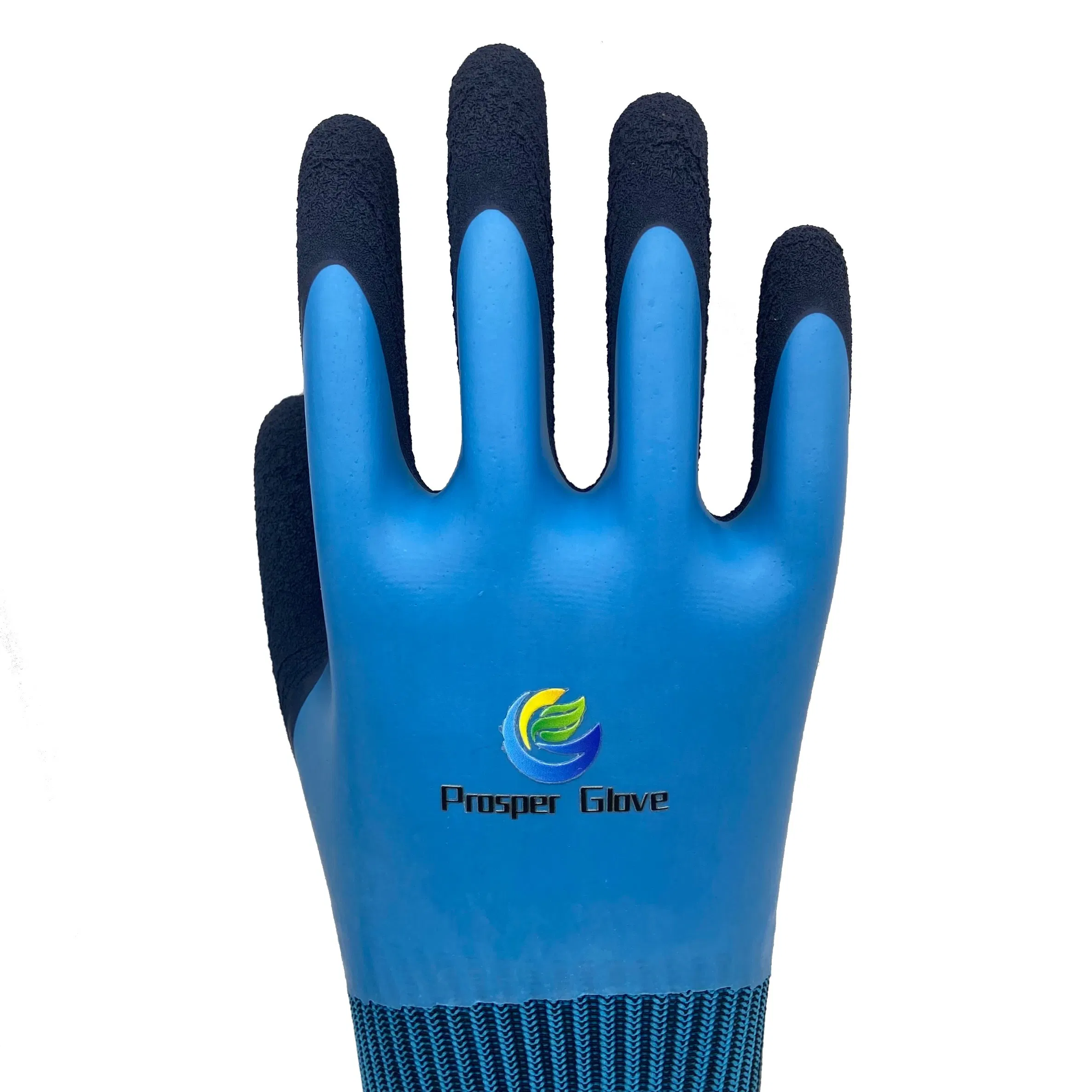 15 Gauge Nylon High Quality Latex Sandy Foam Finished Protective Labor Double Latex Coated Rubber Industrial Working Waterproof Work Safety Gloves